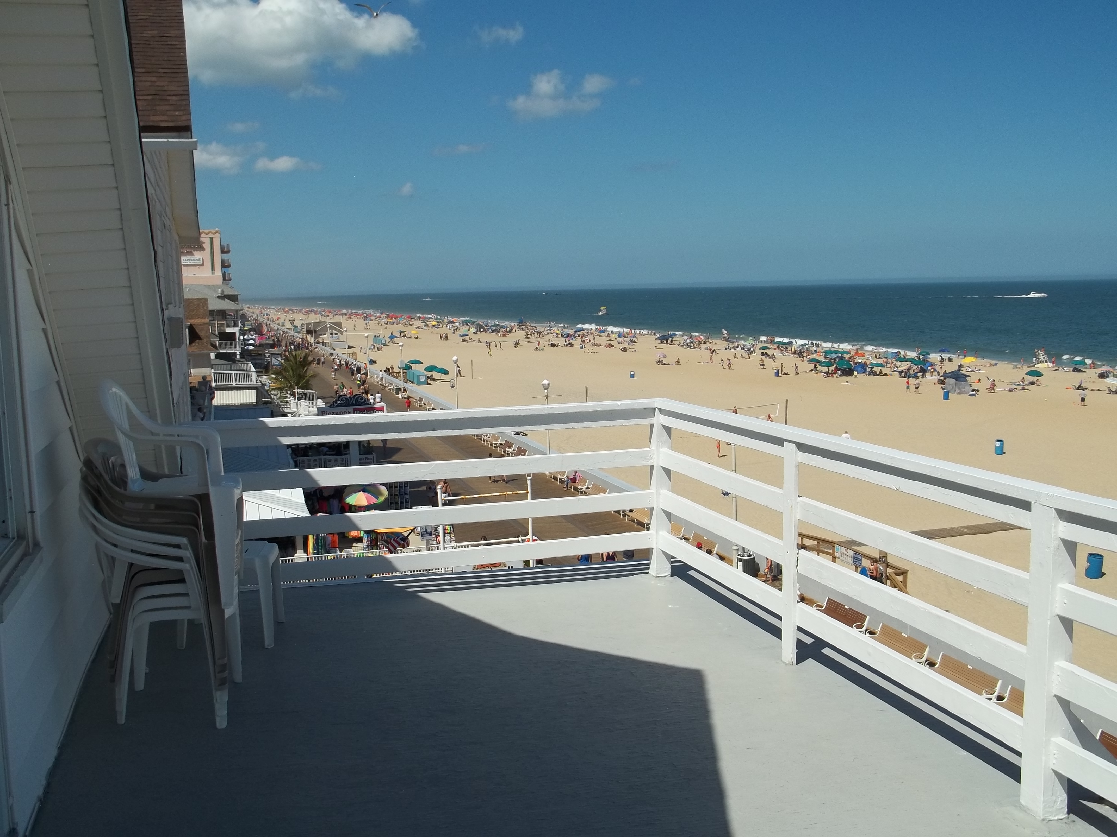 balcony boardwalk and beach view