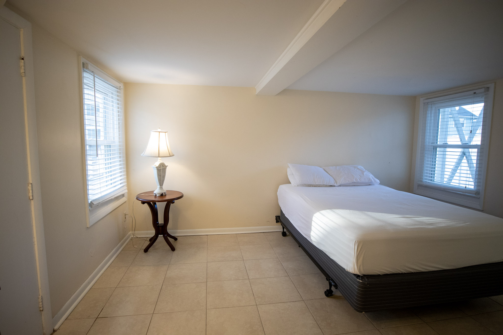small studio apartment with full size bed at the Majestic Hotel in Ocean City, Maryland